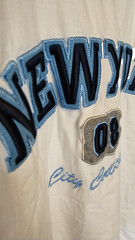212 NYC Team Sports City Mens Sz XL Embroidered T-Shirt White/Blue Y2K/90’s VTG