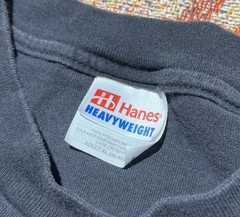 Hanes Heavyweight BenzaClin Tee Black Size XL Vintage