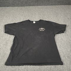 Vintage Skull Shirt Men’s 2xl Xxl Black 90s Y2K Faded Skater Grunge Emo Aquatic