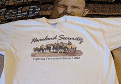 VTG The Native American T Shirt Homeland Security/Fighting Terrorism Sz XL Used