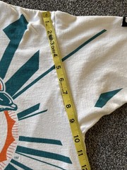 VTG 1996 STARTER Miami Dolphins T-Shirt Size Large Collision Shock Wave NFL Rare