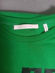 Helmut Lang Men’s Green Crewneck Logo Cotton Short Sleeve T-Shirt Sz MEDIUM