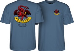 Powell Peralta Steve Caballero RED DRAGON II Skateboard T Shirt INDIGO BLUE