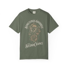 Vintage Botanical Rock Shirt Distressed Butterfly Compass Graphic Tee