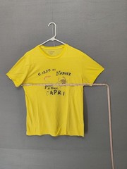 J Crew Shirt Mens Medium Yellow Golfo Di Napoli Capri Graphic Short Sleeve Tee