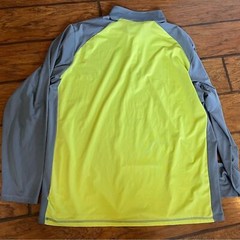 Columbia long sleeve Tee mens XL Omni Wick 1/4 zip shirt yellow gray performance