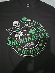 Way to Celebrate Black Medium Let’s The Shenanigans Begin T-shirt NWT