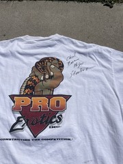 Vintage No Fear x Pro Exotics Tee — Signed by Chad Zuber #91 Steelers — XXL