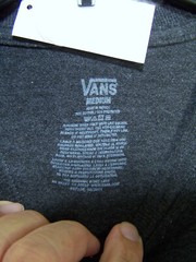 VANS Shirt Adult Medium Gray Graphic Big Logo Short Sleeve Classic Outdoor Mens