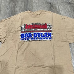 Bob Dylan Americanarama Festival of Music Concert Graphic T-Shirt Tan Mens XL