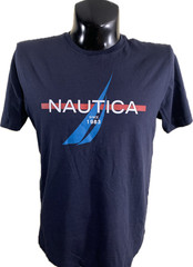 Nautica Mens T Shirt Size M New With Tags Blue Graphic Since 1983 Cotton Tee
