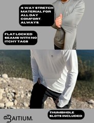 Men’s Hooded Sun Shirt UPF 50+ Long Sleeve Fishing Shirt SPF Rash Guard