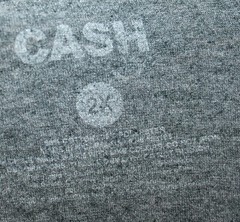 JOHNNY CASH Ring Of Fire Western Logo Official 50/50 T-SHIRT 2XL Country Music