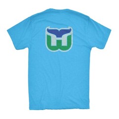 Hartford Whalers classic t-shirt triblend vintage old time hockey left chest W