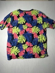 CSG Men’s 2XL Bright Color Leaf Graphic T-Shirt Short Sleeve Casual Tee