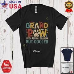 Custom Name Vintage Grandpa Paw Definition Cooler; Father’s Day Dog Cat T-Shirt