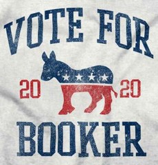 Vote Booker 2020 President Democrat Election Adult Short Sleeve Crewneck Tee