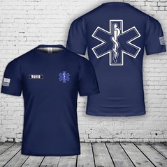 Custom EMS EMT Paramedic T-Shirt 3D