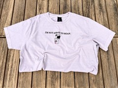 Tom Of Finland Inspired bottom moan custom embroidery mens purple cotton T-shirt