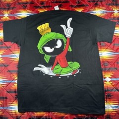 Vintage Warner Bros Marvin the Martian T Shirt XL NWT Single Stitch Black 1990