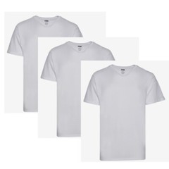 New CSG (3 Pack) Men’s White Basic Vee V-Neck T-Shirt 1800202