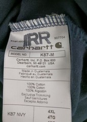 NEW Mens Carhartt Dark Blue Loose Fit Shirt 4XL (IRREGULAR)