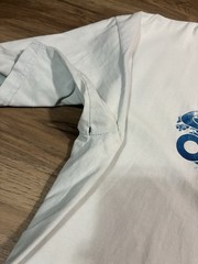 O’Neill Surf Y2K Shirt Mens XL Skater White Blue Spellout Logo Double Sided