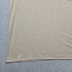 Coofandy Men’s XXL Khaki Oatmeal Heather Short Sleeve Henley Stretch Shirt