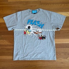 Gucci x Disney Donald Duck “Flash” Oversized T-Shirt Grey Melange Size M
