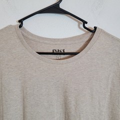 Pact Lux Essential Classic Fit Large 100% Organic Cotton Nickel Grey Crew Neck