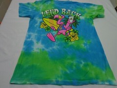 Buc-ees ‘Lei’d Back’ Flamingo Tie Dye Beaver Logo Small Tee T-Shirt
