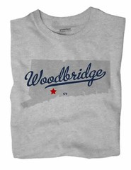 Woodbridge Connecticut CT Conn T-Shirt MAP