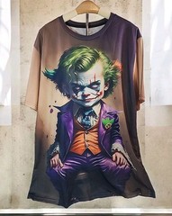 Joker Men’s Short Sleeve Graphic All Over Print T-shirt Size XL ~ HTF
