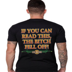 Funny Mens Biker T-shirt If You Can Read This The Bitch Fell Off Graphic Tee