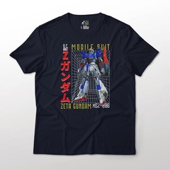 Mobile Suit Gundam Zeta Anime Graphic Art Cotton T-Shirt