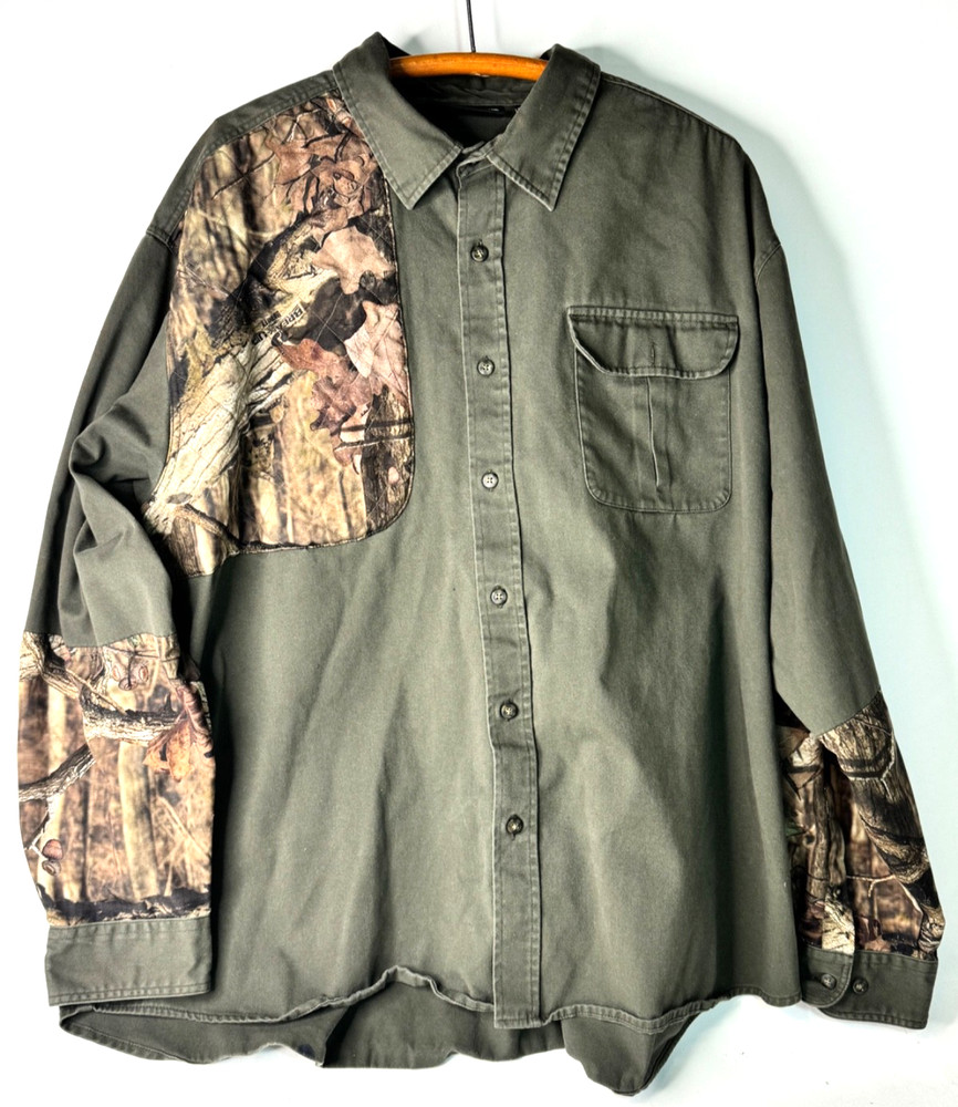 Mossy Oak Shooting Shirt Mens Break Up Infinity Camo Long Sleeve Hunting Sz 3XL