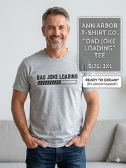 Ann Arbor T-Shirt Co. “Dad Joke Loading” Graphic Tee Men’s 2XL Heather Gray EUC