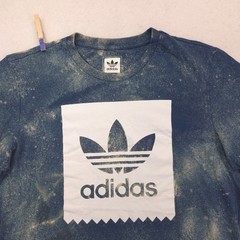 Adidas Casual Crew Neck Short Sleeve Graphic T Shirt Mens Size Large L Tie Dye