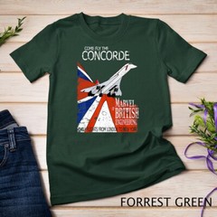 Concorde Retro Vintage British aircraft travel pilot t-shirt Unisex T-shirt