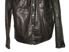 Men’s All Saints POSTNOON LEATHER SHIRT jacket overshirt XL (ref61) £159.99!!!!!