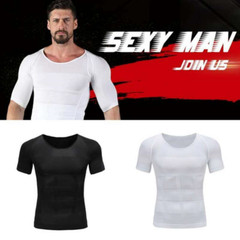 Men Slimming Body Shaper Waist Trainer Tank Top Fat Burn Belly Compression Vest