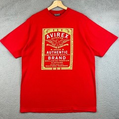 Avirex Mens Superior Grade Authentic Graphic T-Shirt Red Size M Warrior Pack NYC