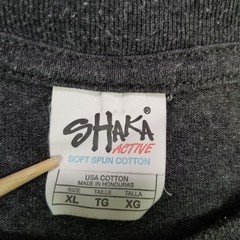 Shaka Active Men’s Dark Gray Soft Spun Cotton Crew Neck Basic T-Shirt Size XL