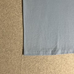 Vintage 60’s/70’s Plain Baby Blue 50/50 Cotton Poly Blend T-Shirt XL Blank