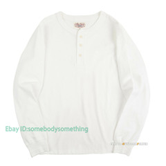 Red Tornado Men Cotton Pure Color Shirts Long Sleeve Round Neck T-Shirts Vintage
