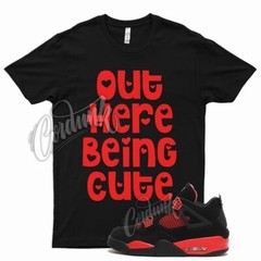 Black CUTE T Shirt for Air J1 4 Red Thunder Gym Varsity Iconic 1 14