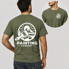 Mens Unisex Work T Shirt Custom Personalised Trade Logo Painter Plumber Mechanic