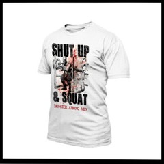 Military Fitness Gym Motivation T-Shirt Shut Train And Eat Warrior Quote Workout