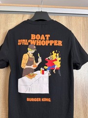 One Piece x Burger King Flame Grilling T Shirt Anime Japan Mens Size L Black