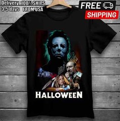 Halloween Horror Movie T-Shirt Black S-3XL Michael Myers